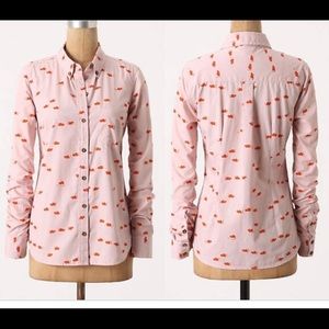 Anthropologie Odille Pink Mouse Shirt